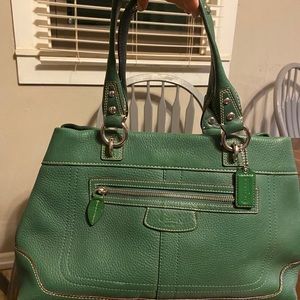 Coach Penelope green leather hobo